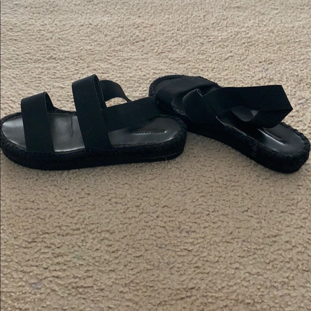 American eagle all black platform sandal size 8